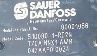 Картинка запчастей: Гидромотор аксиально-поршневой Sauer Danfoss 51D080-1-RD2N (80001056)