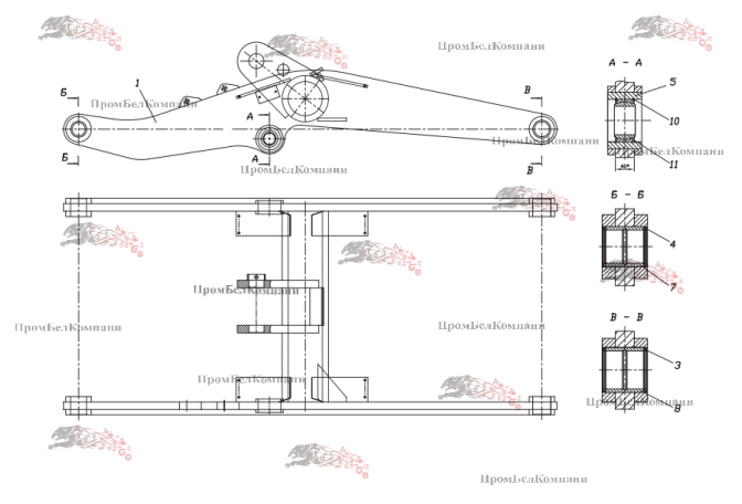 Картинка стрела погрузочного оборудования 332с4.14.01.000 для амкодор 332