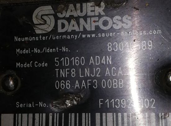 Фото гидромотор sauer danfoss 51d160 sauer danfoss (модель 83016589)