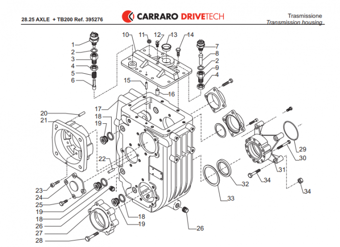 Картинка запчастей: Коробка передач BME 1565. Carraro TB200
