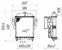 Картинка запчастей: Блок радиаторов 168.1301.1000 Амкодор 320, А-330