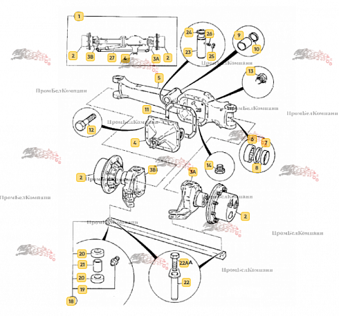 440/30450 Ведущий мост JCB 440/30450/1/55  к телескопическому погрузчику JCB 515-40M