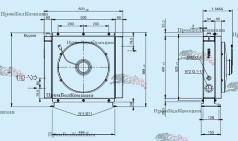 Изображение запчастей: Радиатор масляный BONDIOLI  FR633230015 ( SCM А70 1 EAX 24VP) для Амкодор 2551 