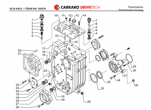 Изображение запчастей: Коробка передач BME 1565. Carraro TB200