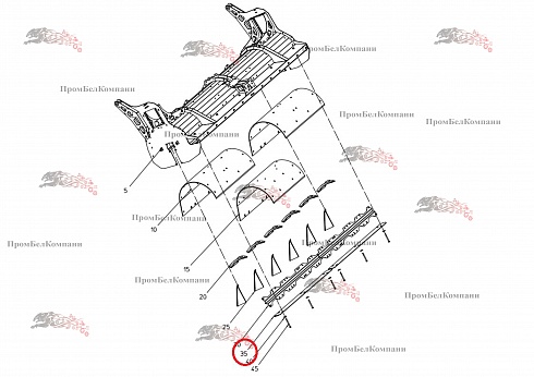 Нож 015.77964 для свеклоуборочного комбайна Grimme Rexor 620/630