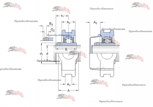 Подшипниковый узел TU 55 TF SKF (TU 511 M + YAR 211-2F)