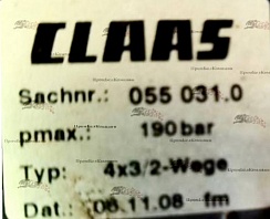 Картинка блок распределительный claas 055 031.0 ( 055031.0, 0550310, 000055031.0, 000055031) для кормоуборочных комбайнов claas jaguar