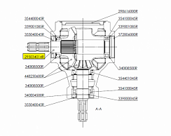 Картинка шлицевой вал bondioli & pavesi 295034014r ( 4081320 )  1.3/8" для редуктора s2100230r110