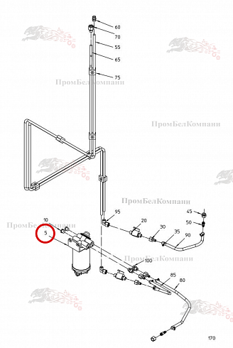 Фильтр грубой очистки топлива B80.00058 для свеклоуборочного комбайна Grimme Rexor 620/630