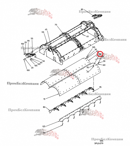 Обшивка 076.07059 для свеклоуборочного комбайна Grimme Rexor 620/630