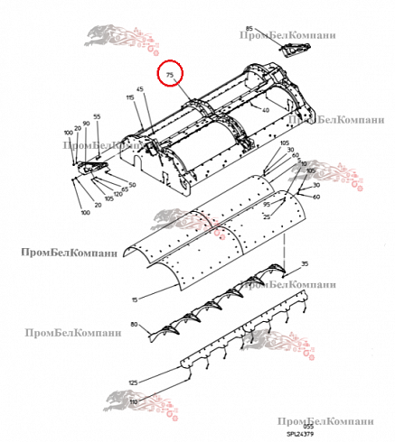 Корпус 101.07255 для свеклоуборочного комбайна Grimme Rexor 620/630