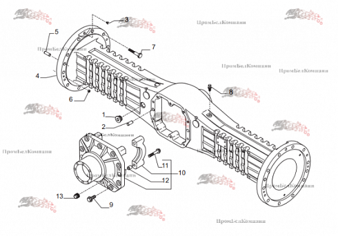 Мост Carraro 28.25 150144 для фронтального погрузчика New Holland W60 
